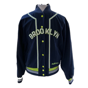 Stall & Dean Negro League Navy Blue Chartreuse Jacket Retro Brooklyn Eagles